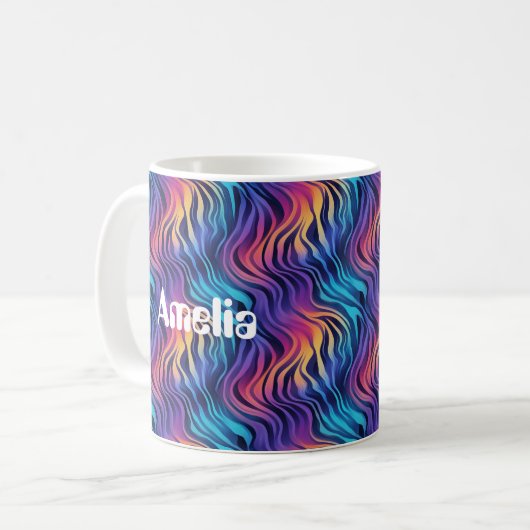 Groovy 90s Multicolor Boho Style   Kaffeetasse (Vorderseite Links)