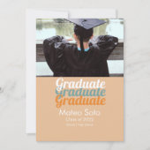 Groovy Abschluss Foto Fett Ankündigung (Vorderseite)