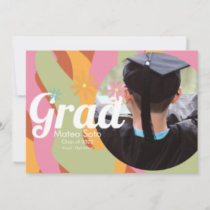 Groovy-Abschlussfoto Feste Einladung