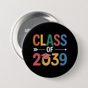 Groovy Abschlussklasse 2039 Abiturient 2039 Button