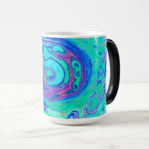 Groovy Abstracter Ozean Blau und Grüner Flüssigkei Verwandlungstasse