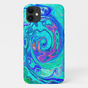 Groovy Abstracter Ozean in blauen und grünen Flüss Case-Mate iPhone Hülle