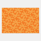 Groovy Abstrakt Amoeba Dance Orange Pattern Geschenkpapier Set (Vorderseite 2)
