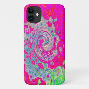 Groovy Abstrakt Aquamarin Blue and Red Swirl Case-Mate iPhone Hülle