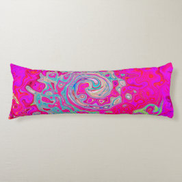 Groovy Abstrakt Aquamarin Blue and Red Swirl Seitenschläferkissen