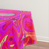 Groovy Abstrakt Aquamarin Blue and Red Swirl Tischdecke (Beispiel)