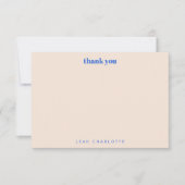 Groovy Abstrakt Blue Custom Bat Mitzvah Dankeskarte (Vorderseite)