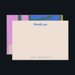 Groovy Abstrakt Blue Custom Bat Mitzvah Dankeskarte<br><div class="desc">Groovy Abstrakt Blue Custom Bat Mitzvah Danke Karte</div>