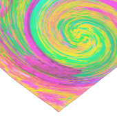 Groovy, Abstrakt, Lila und gelb, flüssiger Swirl Kurzer Tischläufer (Ecke)