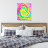 Groovy, Abstrakt, Lila und gelb, flüssiger Swirl Leinwanddruck (Insitu (Schlafzimmer))