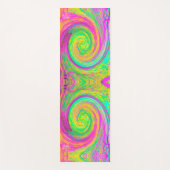 Groovy, Abstrakt, Lila und gelb, flüssiger Swirl Yogamatte (Vorderseite)