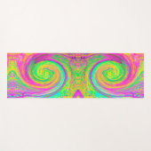 Groovy, Abstrakt, Lila und gelb, flüssiger Swirl Yogamatte (Vorderseite (Horizontal))
