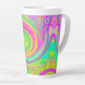Groovy, Abstrakt, Lila und Gelb Rainbow Swirl Milchtasse (Rechte Ecke)