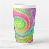Groovy, Abstrakt, Lila und Gelb Rainbow Swirl Milchtasse (Vorderseite)
