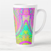 Groovy, Abstrakt, Lila und Gelb Rainbow Swirl Milchtasse (Rechts)