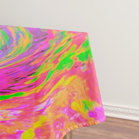 Groovy, Abstrakt, Lila und Gelb Rainbow Swirl Tischdecke (Beispiel)