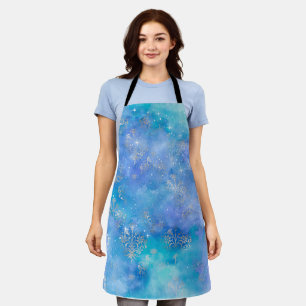 Groovy Abstrakt Night Sky Watercolor Lila Blue Schürze