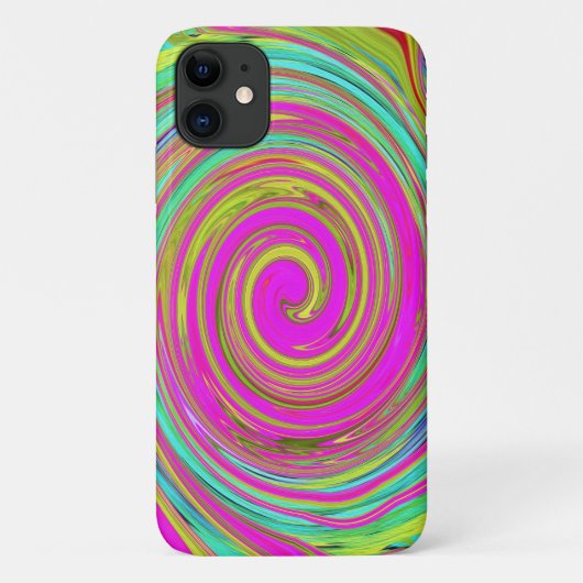 Groovy Abstrakt Pink und Türkis Swirl Case-Mate iPhone Hülle (Rückseite)