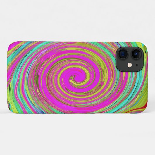 Groovy Abstrakt Pink und Türkis Swirl Case-Mate iPhone Hülle (Rückseite (Horizontal))