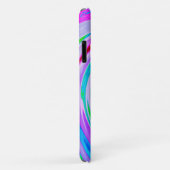 Groovy Abstrakt Red Swirl auf Lila und rosa Case-Mate iPhone Hülle (Hinten/Rechts)