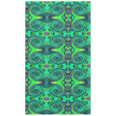 Groovy Abstrakt Retro Green und Magenta Swirl Tischdecke (Vorderseite)