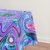 Groovy Abstrakt Retro Grün und Lila Swirl Tischdecke (Beispiel)