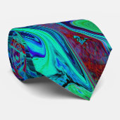 Groovy Abstrakt Retro Kunst, Dichtung und Musik Krawatte (Gerollt)