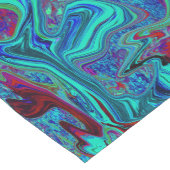 Groovy Abstrakt Retro Kunst, Dichtung und Musik Kurzer Tischläufer (Ecke)