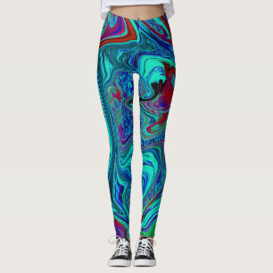 Groovy Abstrakt Retro Kunst, Dichtung und Musik Leggings