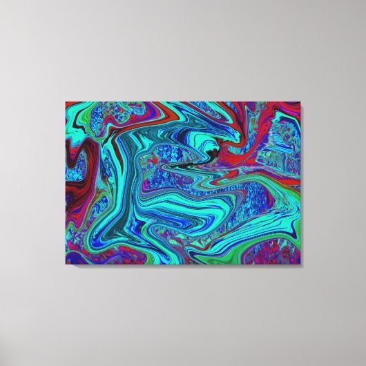 Groovy Abstrakt Retro Kunst, Dichtung und Musik Leinwanddruck (Vorderseite)