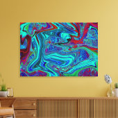 Groovy Abstrakt Retro Kunst, Dichtung und Musik Leinwanddruck (Insitu (Wohnzimmer))