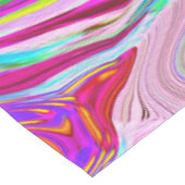 Groovy Abstrakt Retro Magenta Rainbow Swirl Mittelgroßer Tischläufer (Ecke)