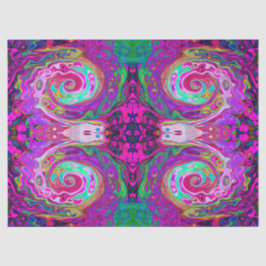Groovy Abstrakt Retro Magenta Rainbow Swirl Seidenpapier