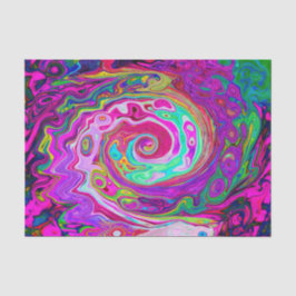 Groovy Abstrakt Retro Magenta Rainbow Swirl Seidenpapier