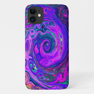 Groovy Abstrakt Retro Magenta und Lila Swirl Case-Mate iPhone Hülle