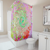 Groovy Abstrakt Retro Pastel Green Liquid Swirl Duschvorhang (Beispiel)