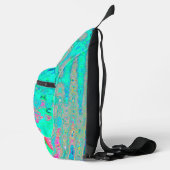 Groovy Abstrakt Retro Rainbow AtomWaves Crossbody Bag (Rechts)