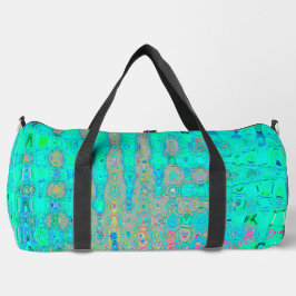 Groovy Abstrakt Retro Rainbow AtomWaves Duffle Bag