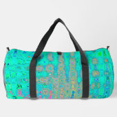 Groovy Abstrakt Retro Rainbow AtomWaves Duffle Bag (Rückseite)