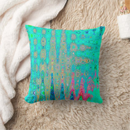 Groovy Abstrakt Retro Rainbow AtomWaves Kissen