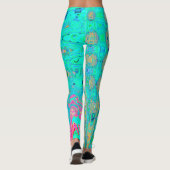 Groovy Abstrakt Retro Rainbow AtomWaves Leggings (Rückseite)