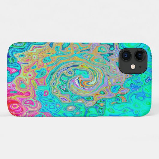 Groovy Abstrakt Retro Rainbow Liquid Swirl Case-Mate iPhone Hülle (Rückseite (Horizontal))