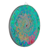 Groovy Abstrakt Retro Rainbow Liquid Swirl Dartscheibe (Vorderseite Links)