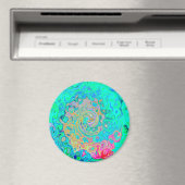 Groovy Abstrakt Retro Rainbow Liquid Swirl Magnet (In Situ (Geschirrspüler))
