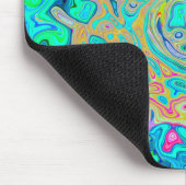 Groovy Abstrakt Retro Rainbow Liquid Swirl Mousepad (Ecke)