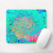 Groovy Abstrakt Retro Rainbow Liquid Swirl Mousepad (Mit Mouse)