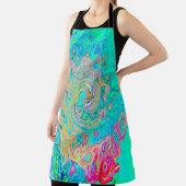 Groovy Abstrakt Retro Rainbow Liquid Swirl Schürze (InSitu)