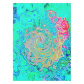 Groovy Abstrakt Retro Rainbow Liquid Swirl Tischdecke (Vorderseite)