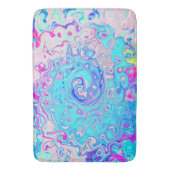Groovy Abstrakt Retro Robin's Egg Blue Swirl Badematte (Vorderseite Vertikal)