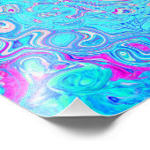 Groovy Abstrakt Retro Robin's Egg Blue Swirl Fotodruck (Ecke)